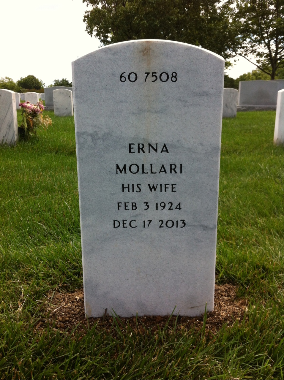Back of headstone — Thomas Anderson