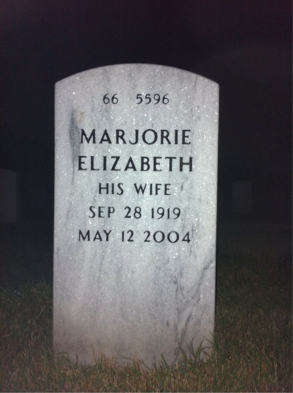 Back of headstone — Carroll Newstrom