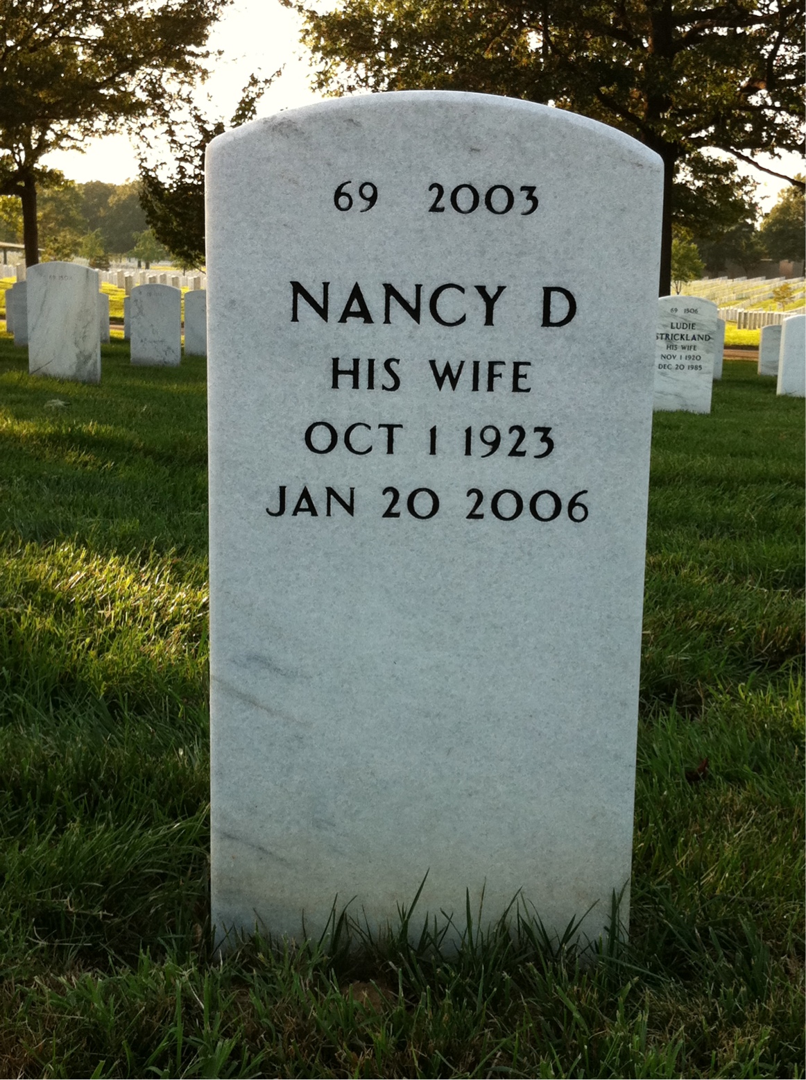 Back of headstone — James Cartee