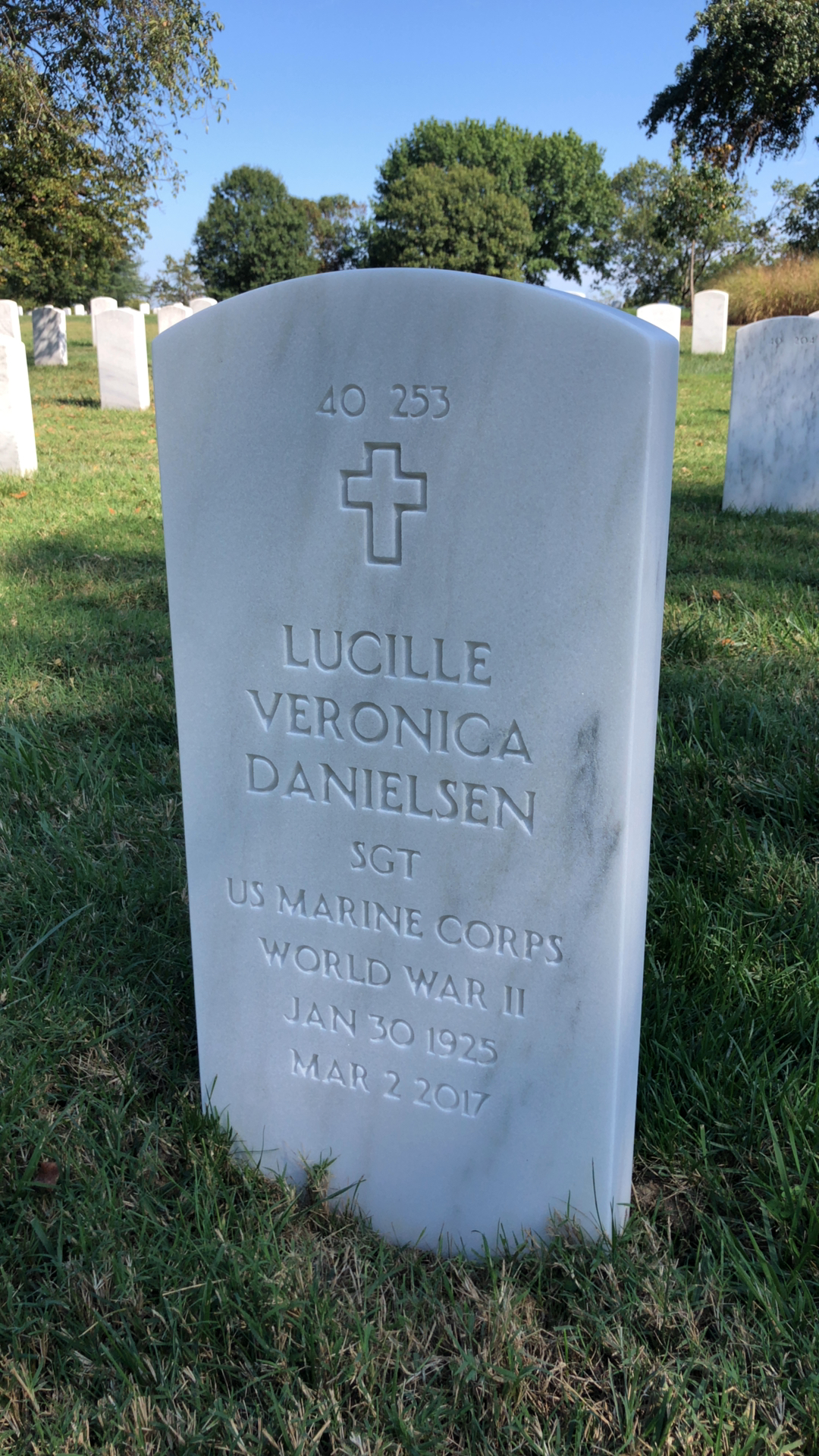 Back of headstone — Douglas Danielsen