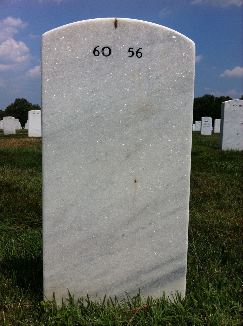 Back of headstone — Harold Westerholm