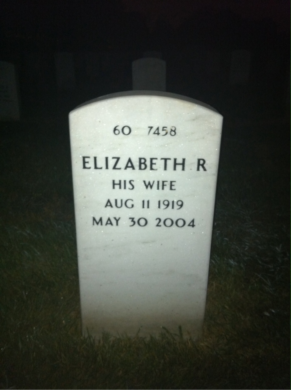 Back of headstone — Sam Alderson