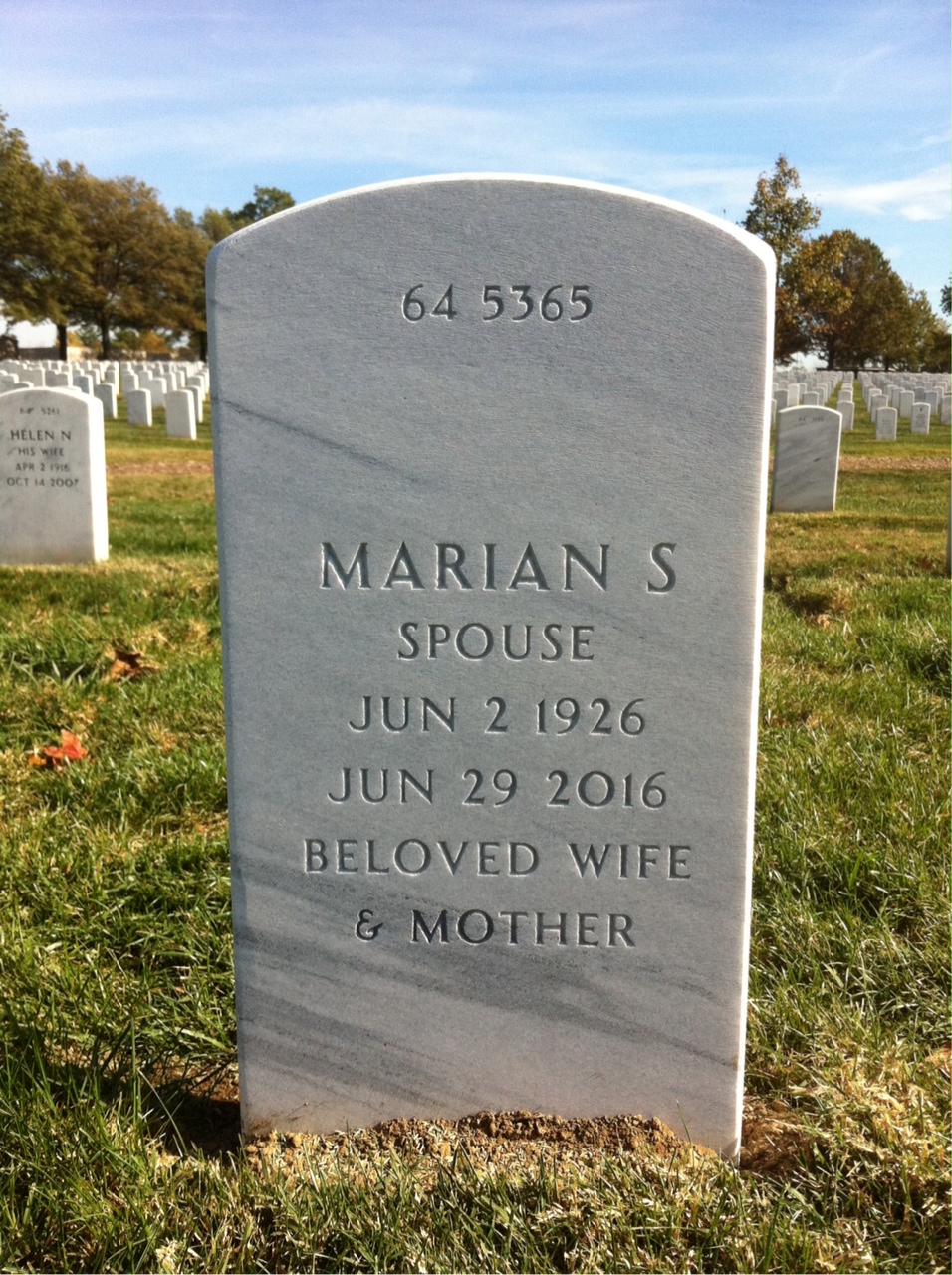 Back of headstone — Jack Stultz