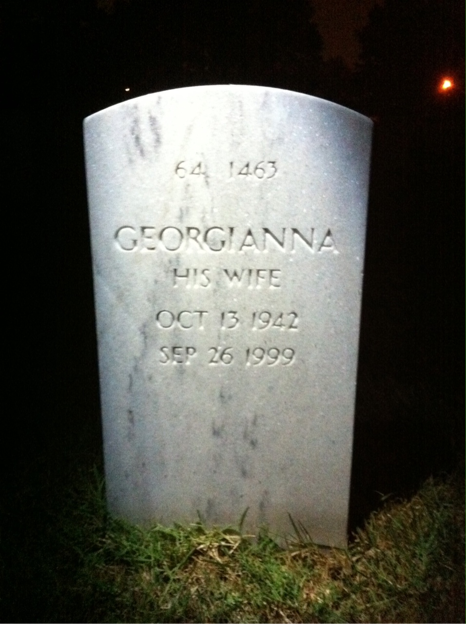 Back of headstone — William Mccarty Smith