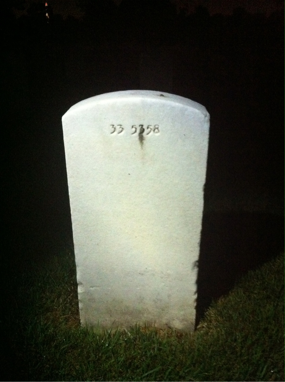 Back of headstone — Alfonso Hooks