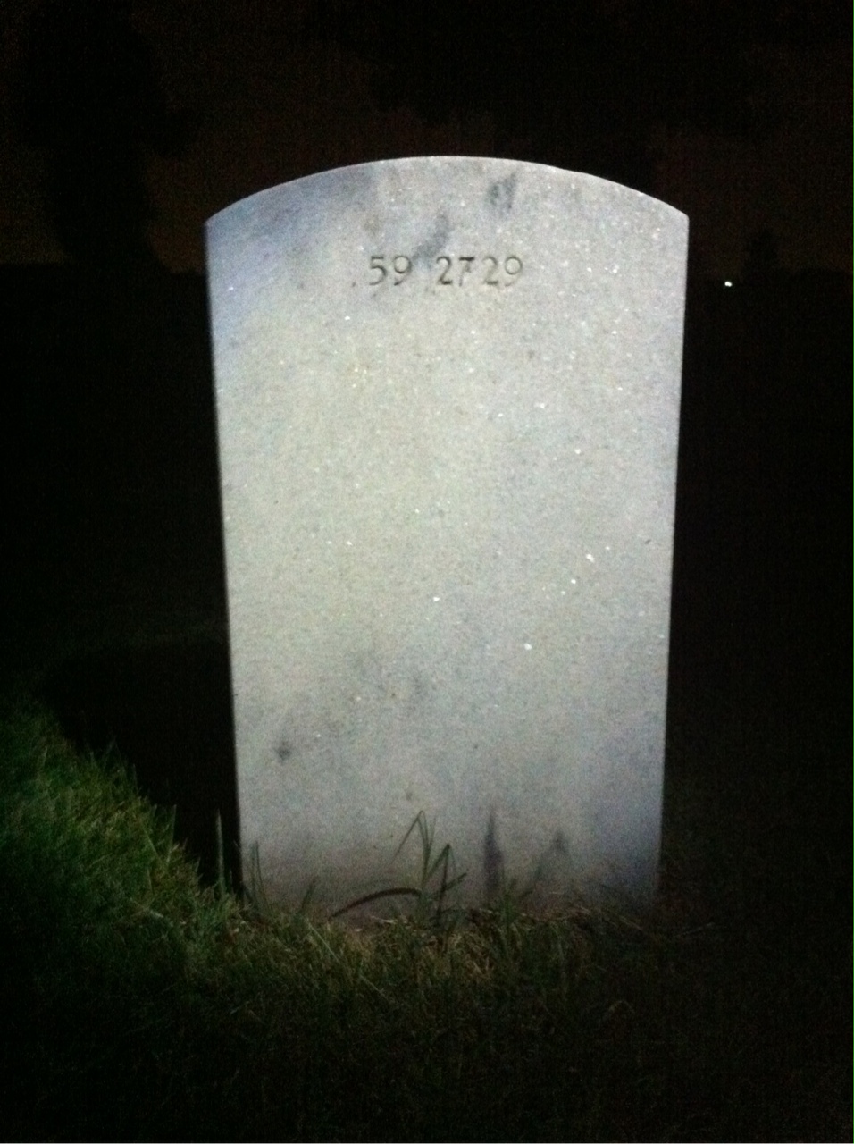 Back of headstone — William Ivy Lowry