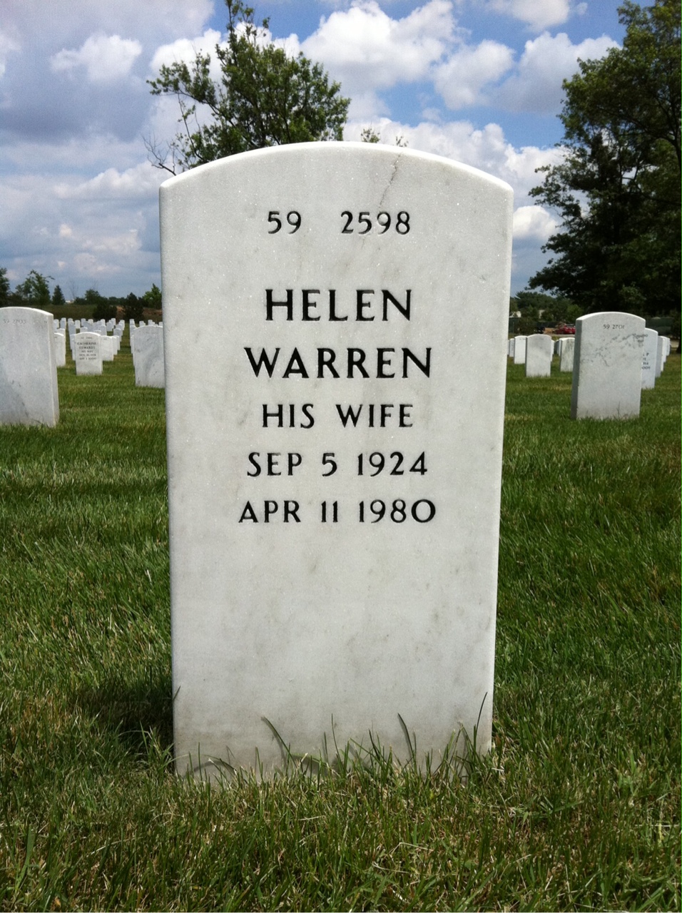 Back of headstone — Robert Langley