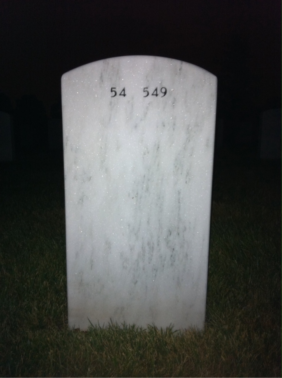 Back of headstone — Homer Sisk