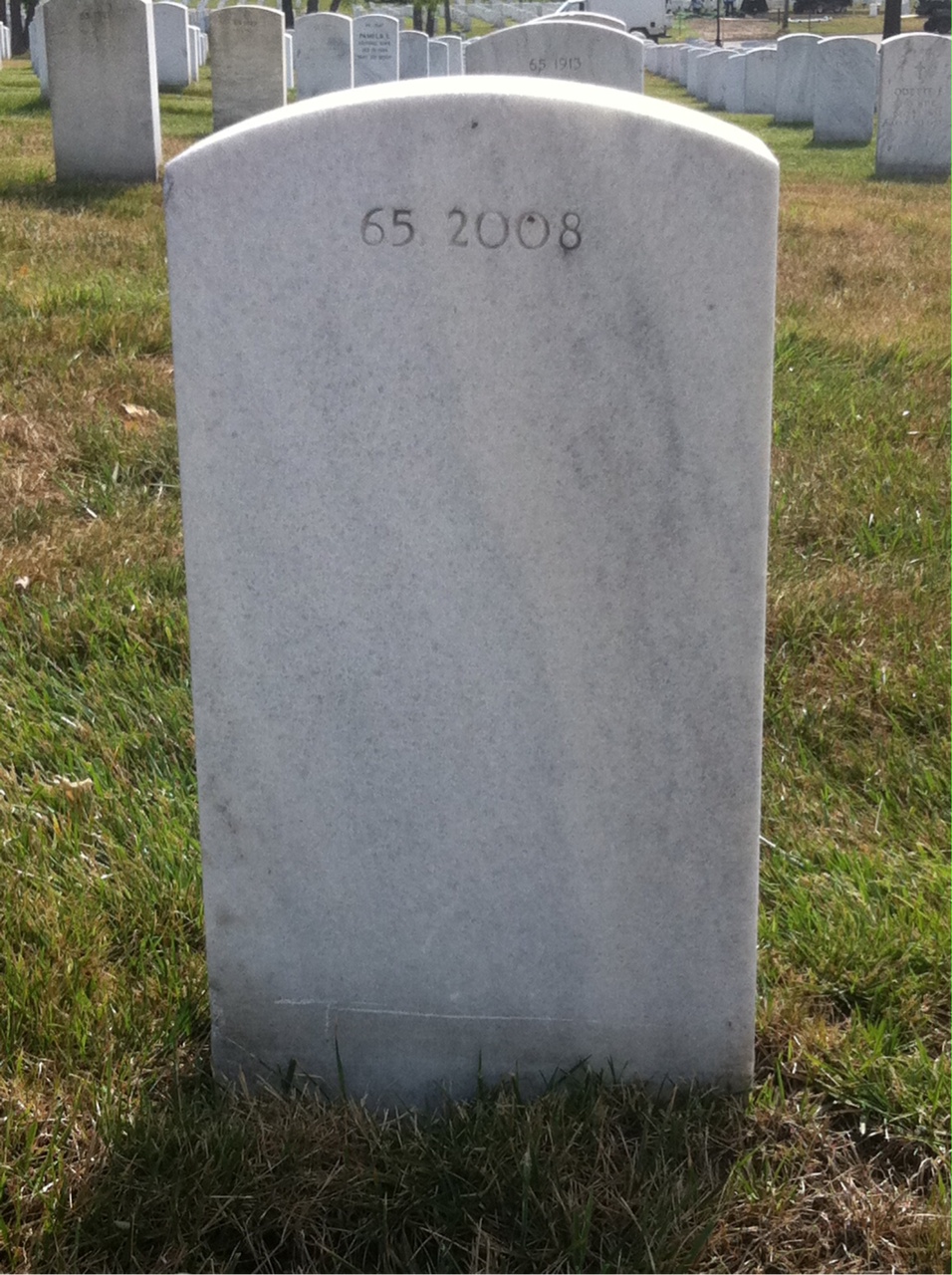 Back of headstone — John Albro