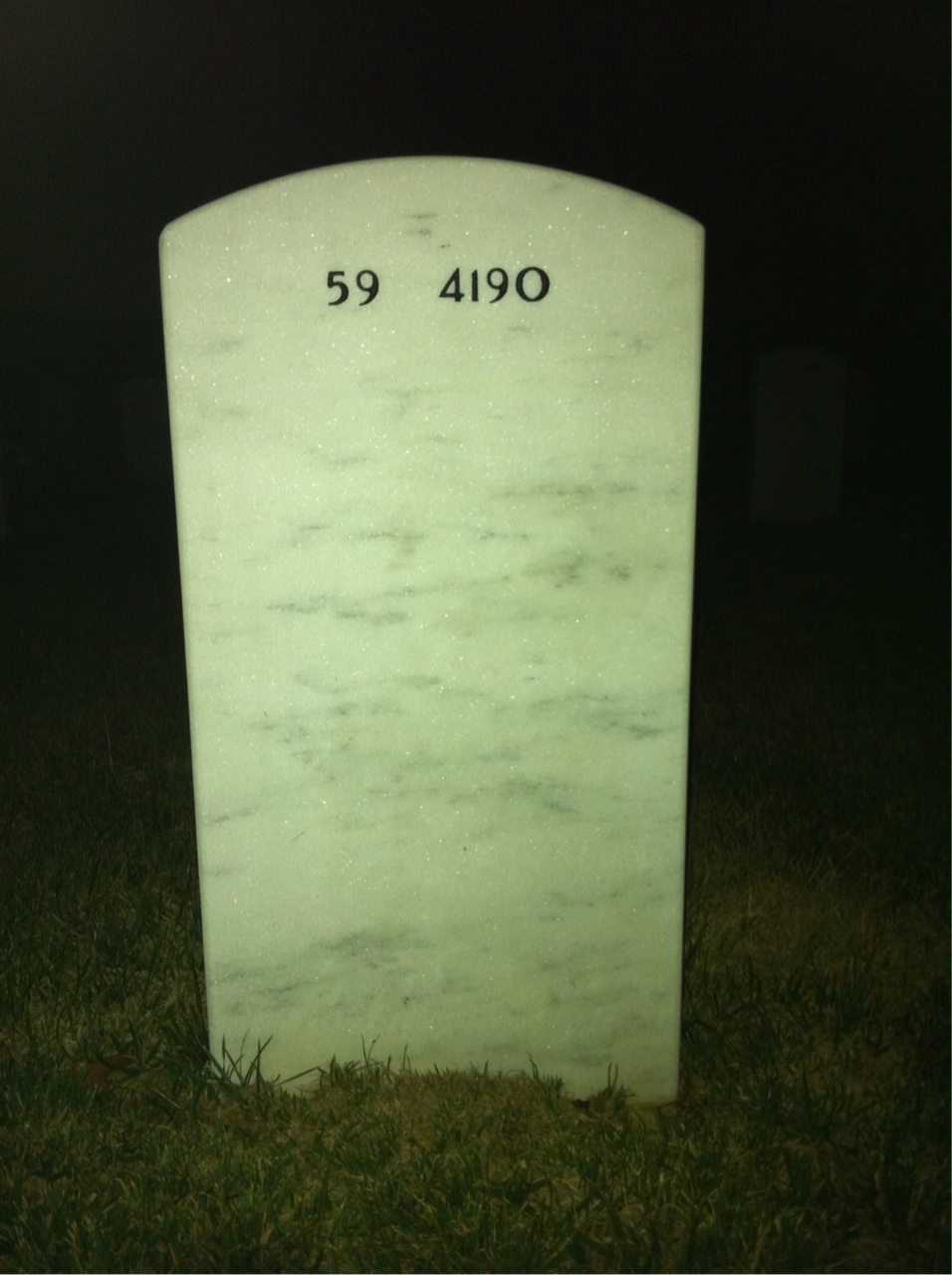 Back of headstone — Thomas J Pfau