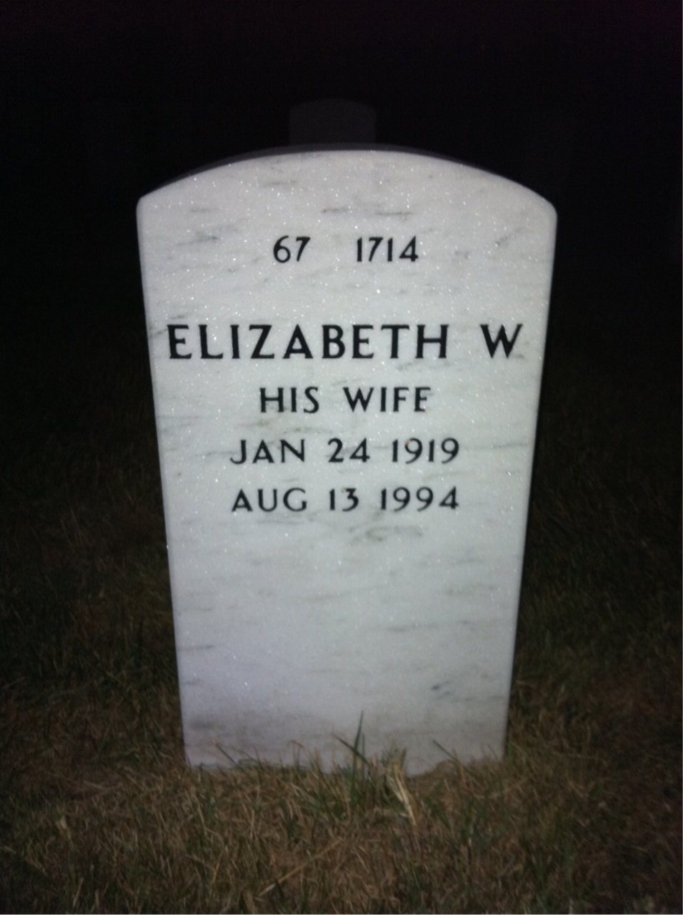Back of headstone — Ralph Paul