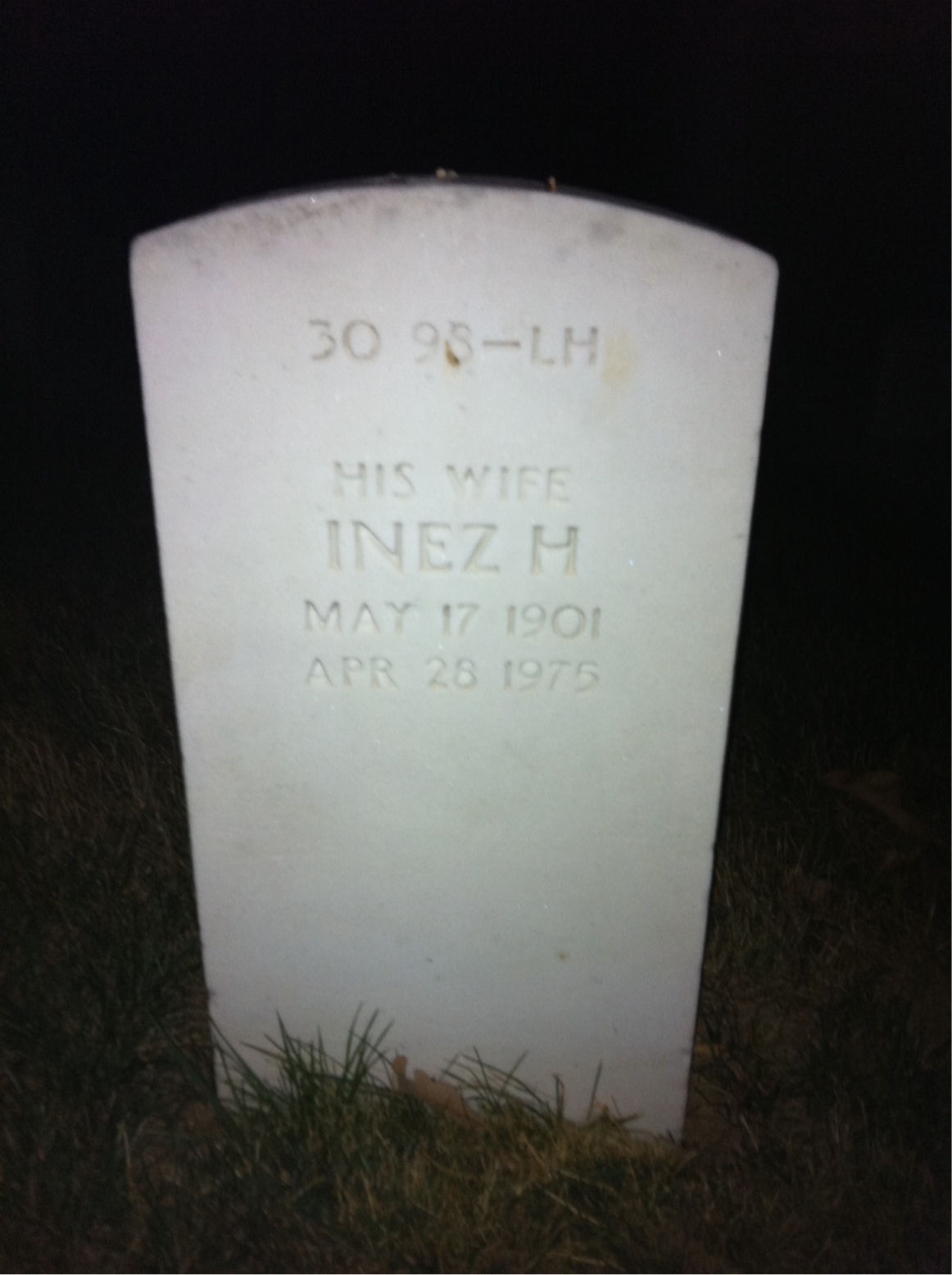 Back of headstone — Watson Miller