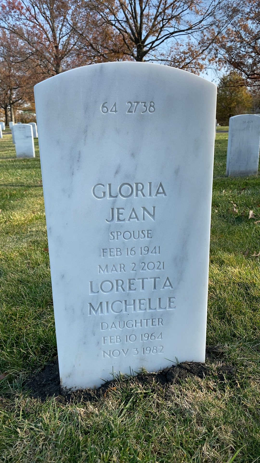 Back of headstone — William H Brown