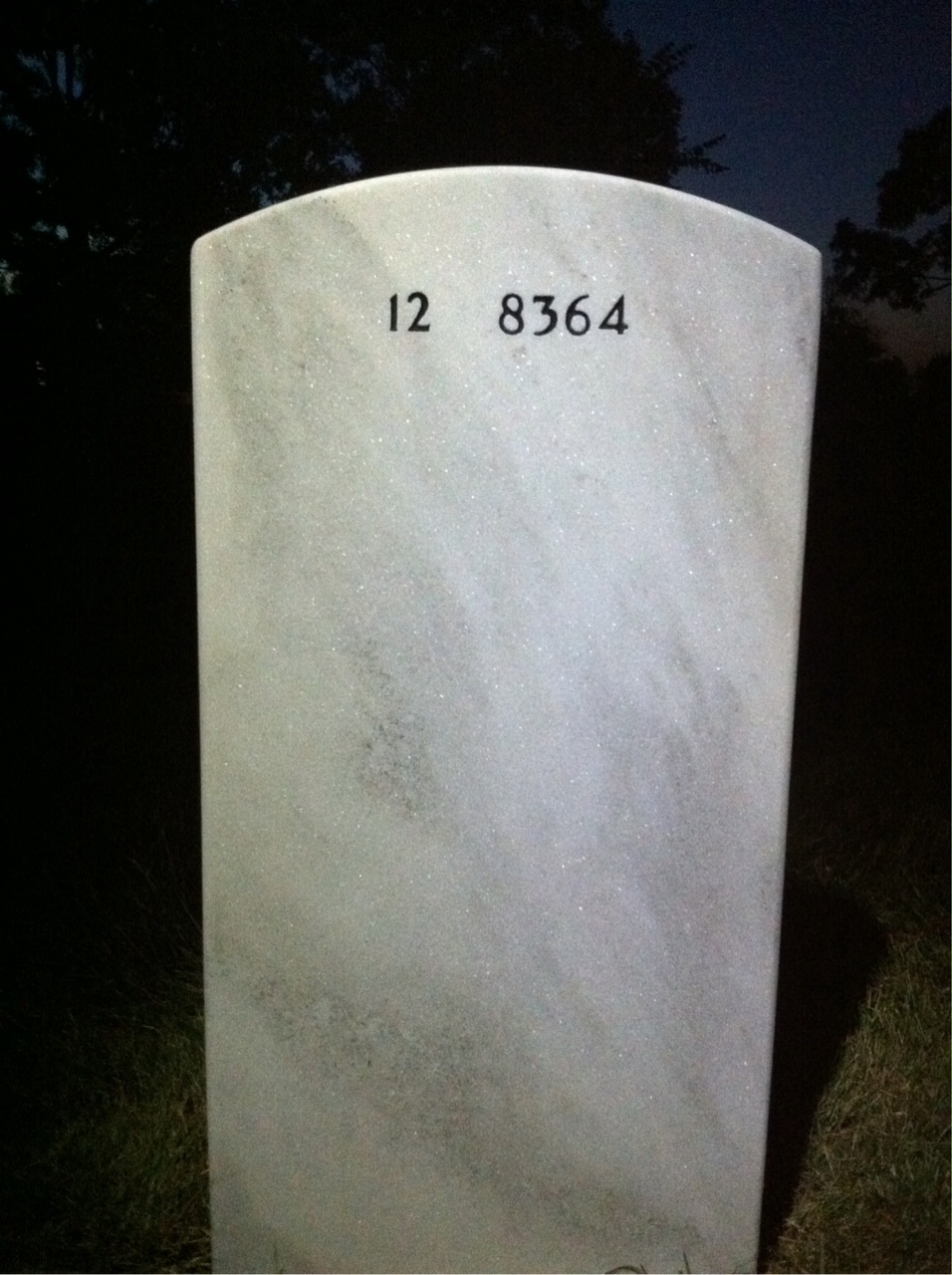 Back of headstone — Herbert Mccombs