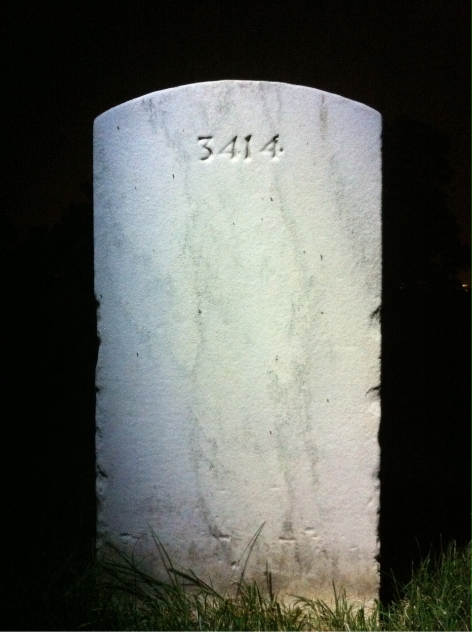 Back of headstone — William Antell