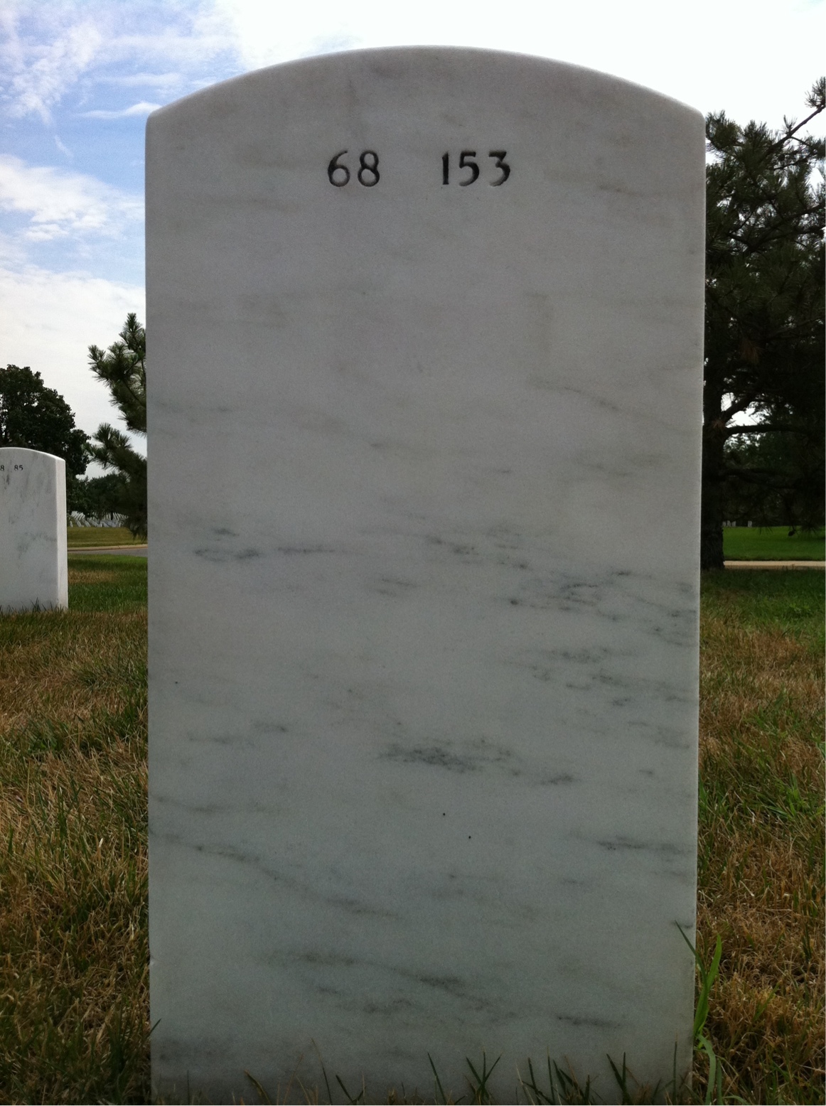 Back of headstone — John Fulmer