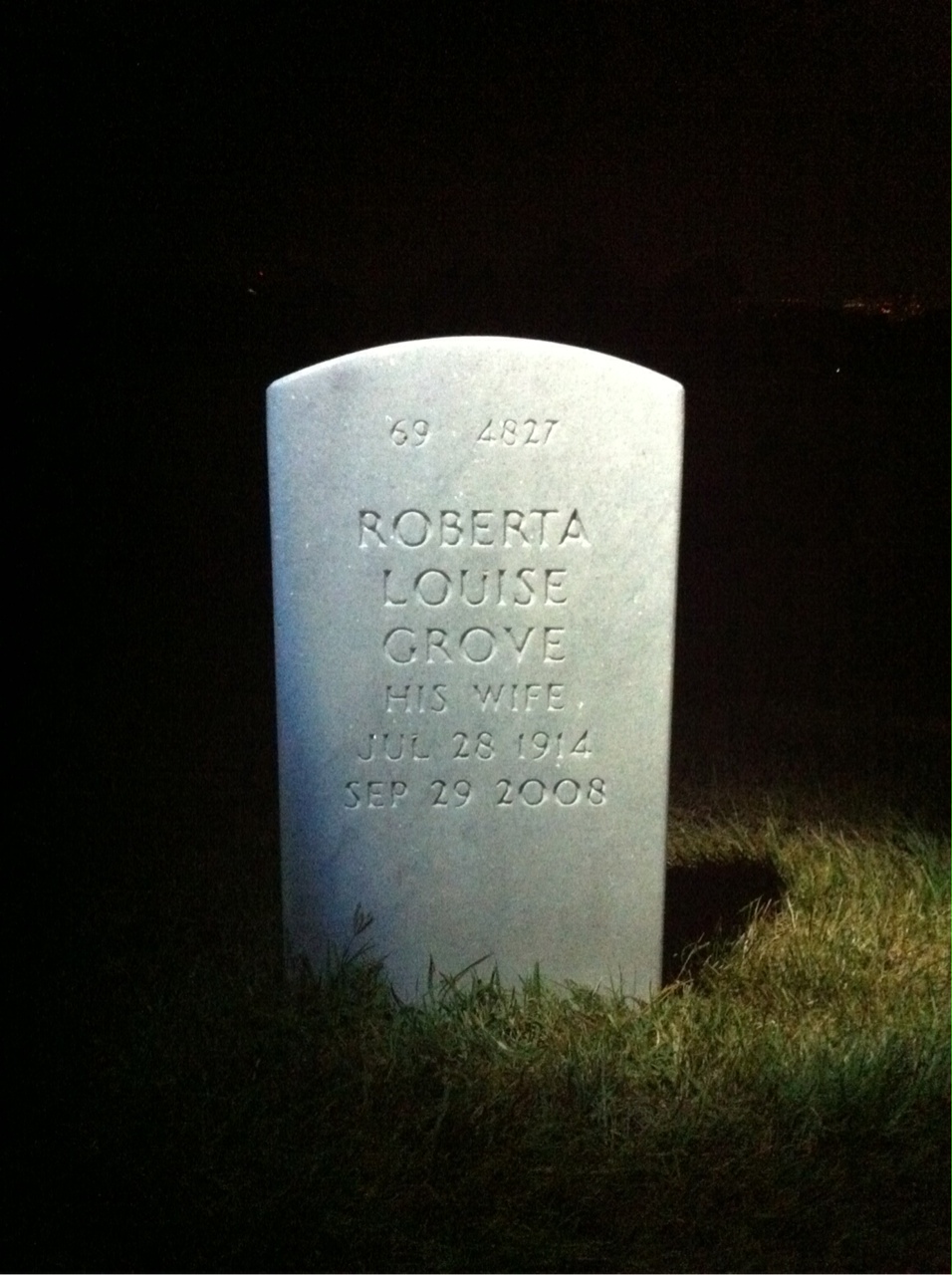Back of headstone — James Stilwell