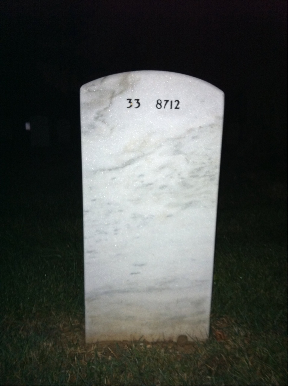 Back of headstone — Richard Snyder