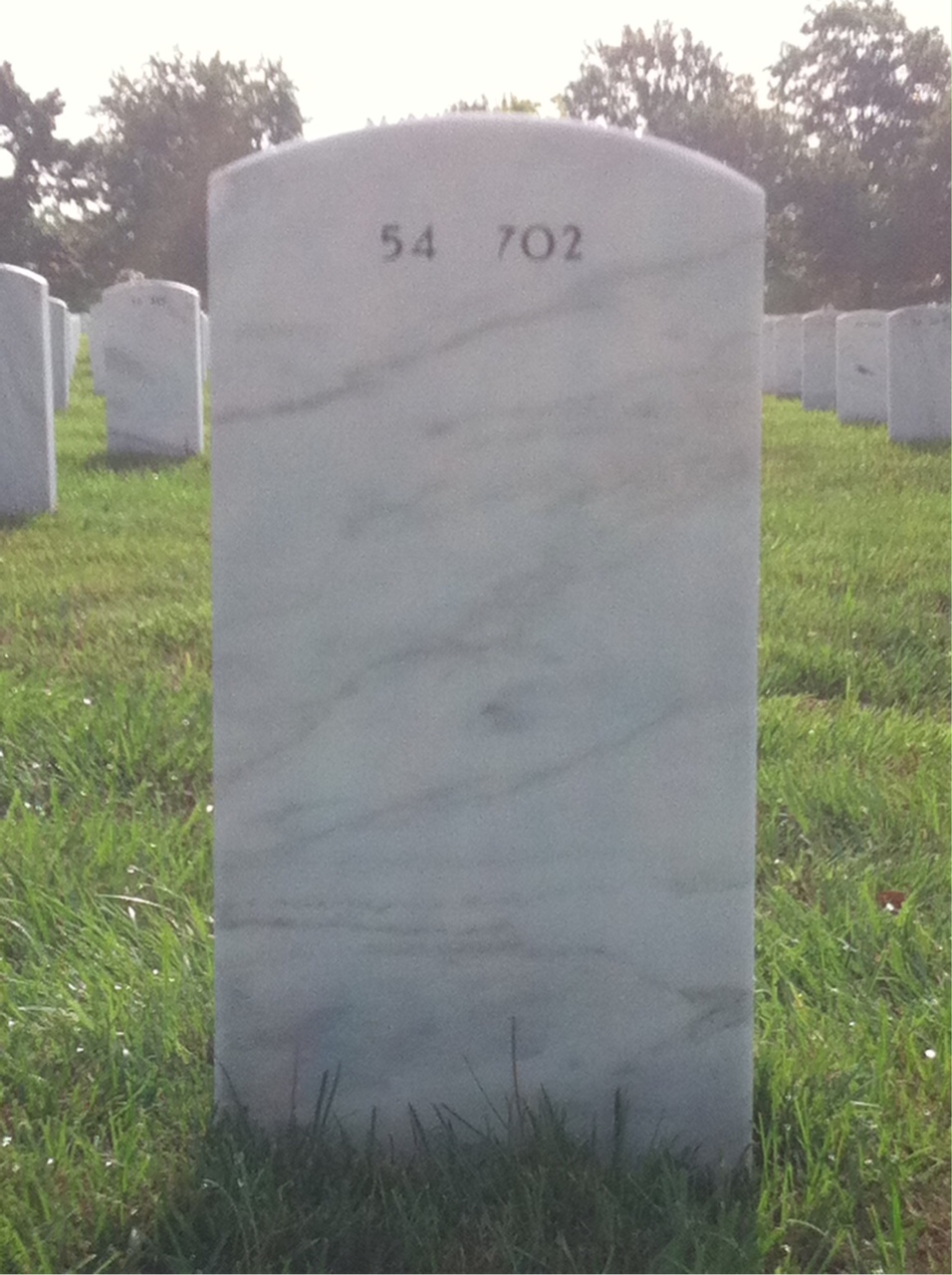 Back of headstone — Frank Atchison