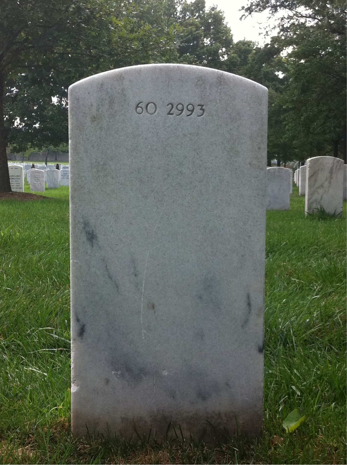 Back of headstone — John B Meehan