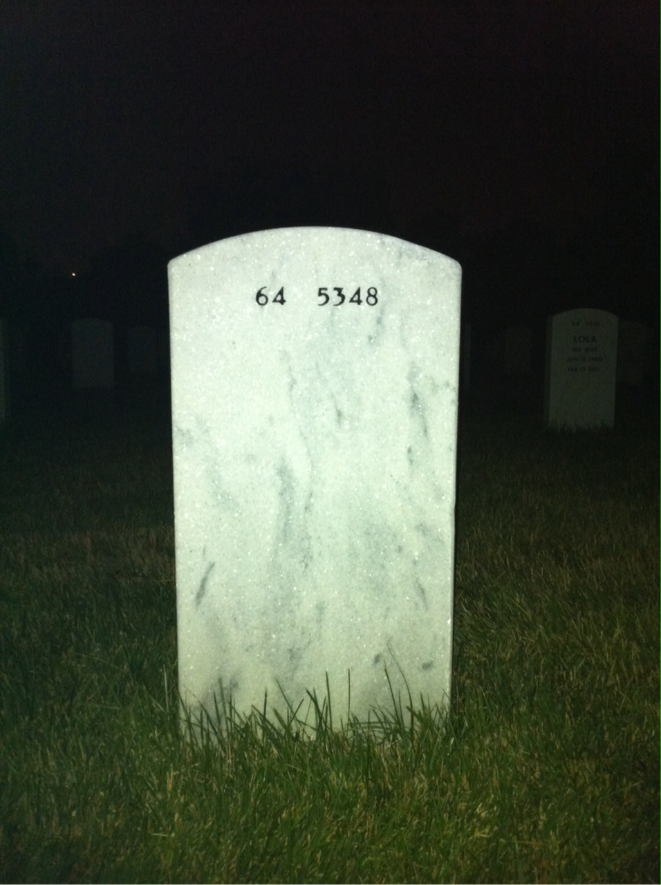 Back of headstone — Miller Smith