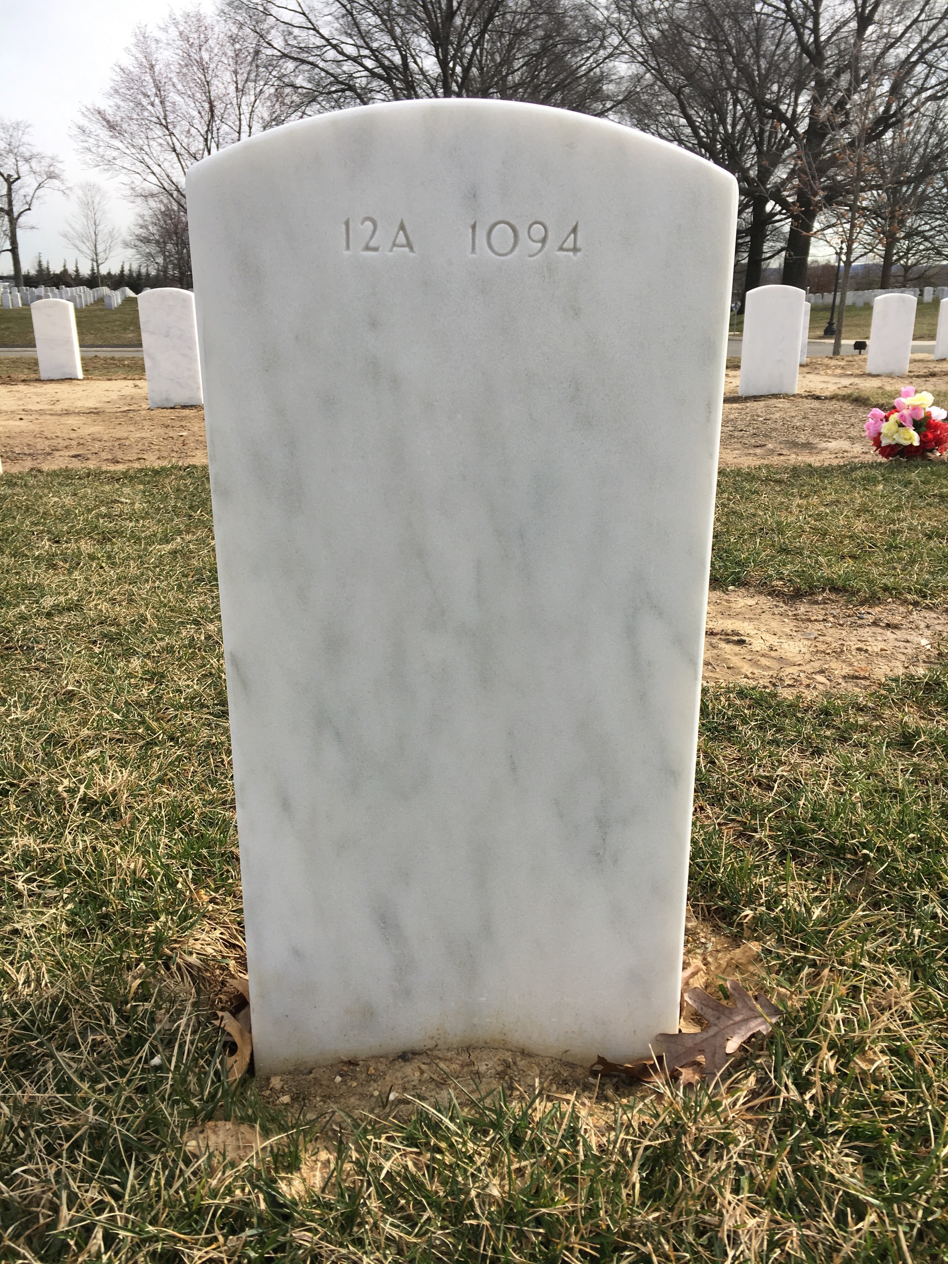 Back of headstone — Thomas H Taylor