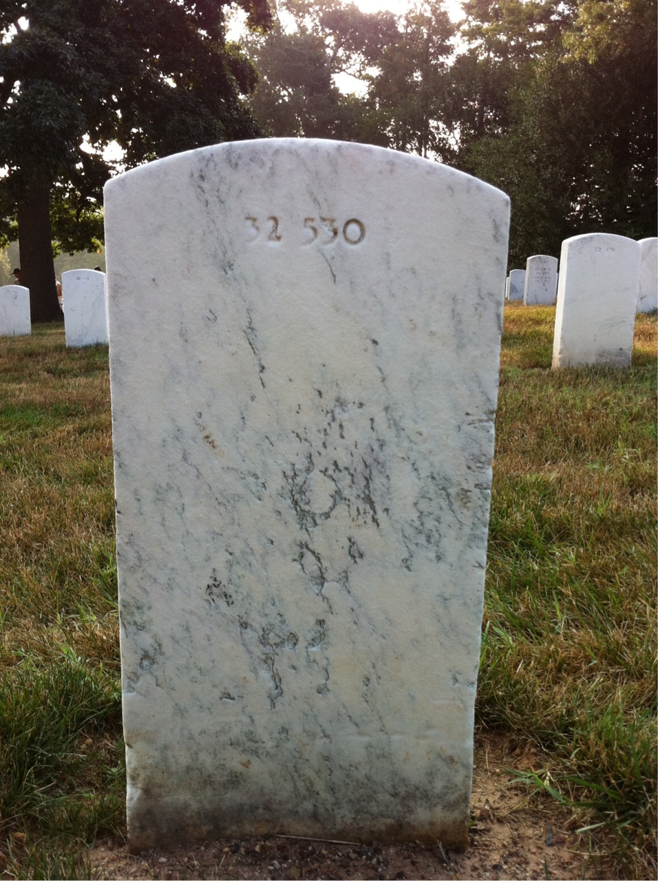 Back of headstone — Willie Walter Ford