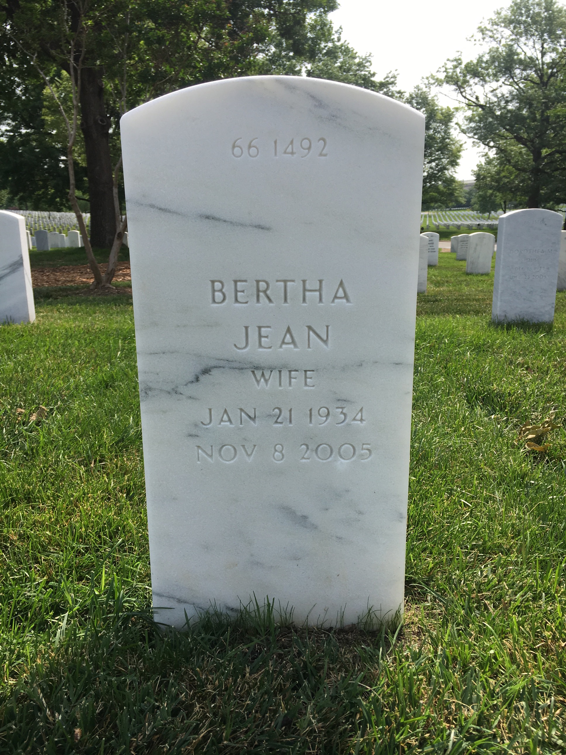 Back of headstone — Ernest Evans
