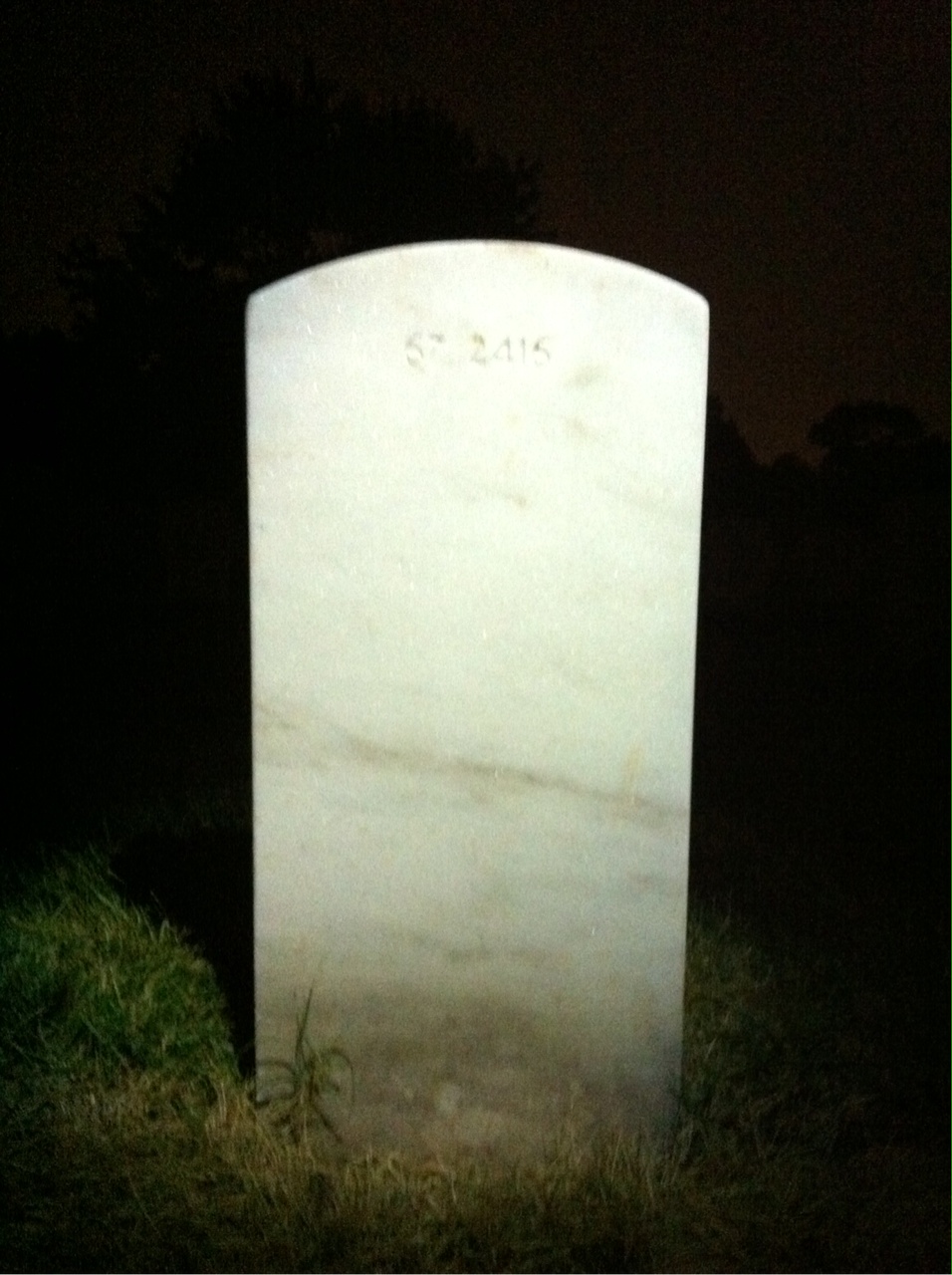 Back of headstone — Thomas J Elick