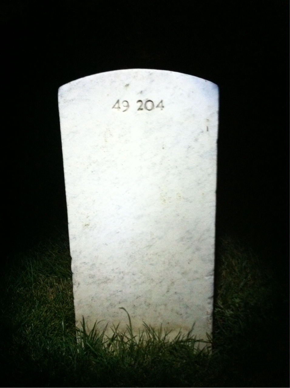 Back of headstone — Thomas Russell
