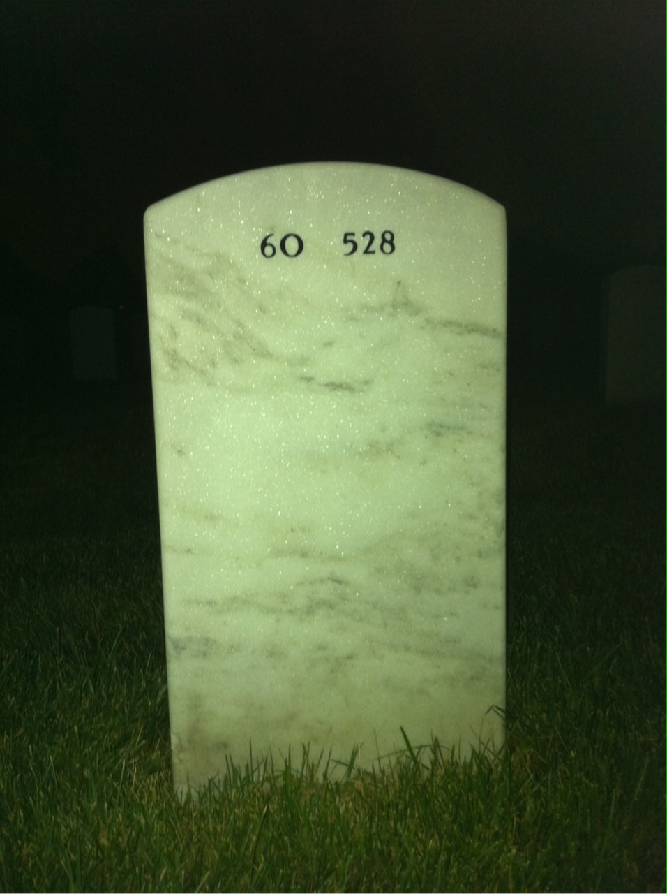 Back of headstone — Sam Jaudon