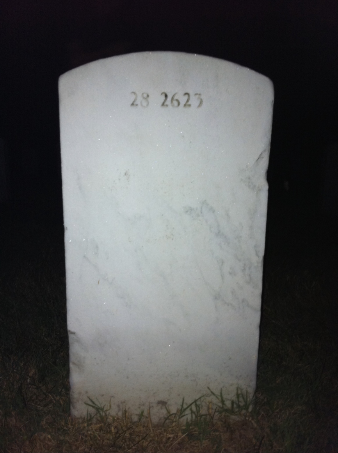 Back of headstone — Oscar Murray