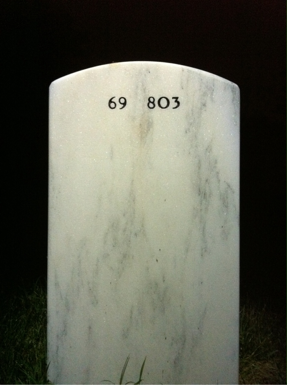 Back of headstone — Clark Woodworth