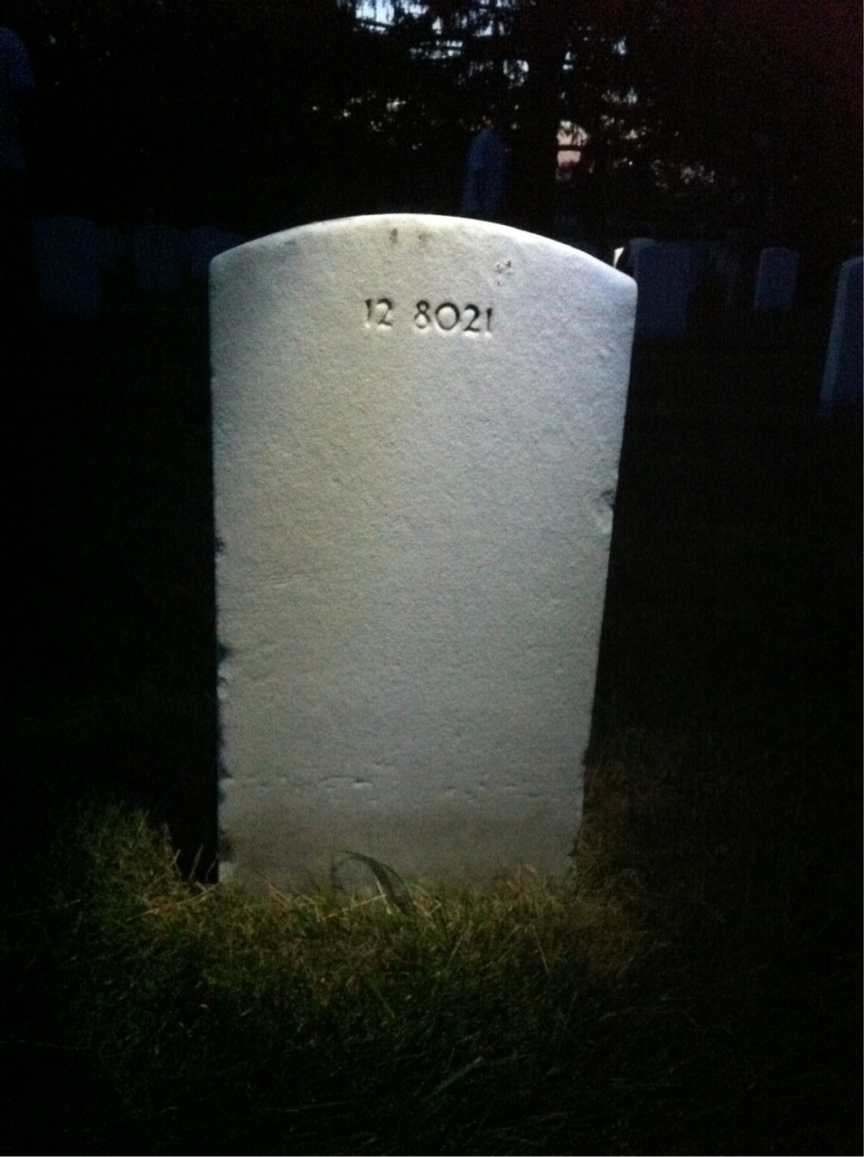 Back of headstone — Dominick Anastasi