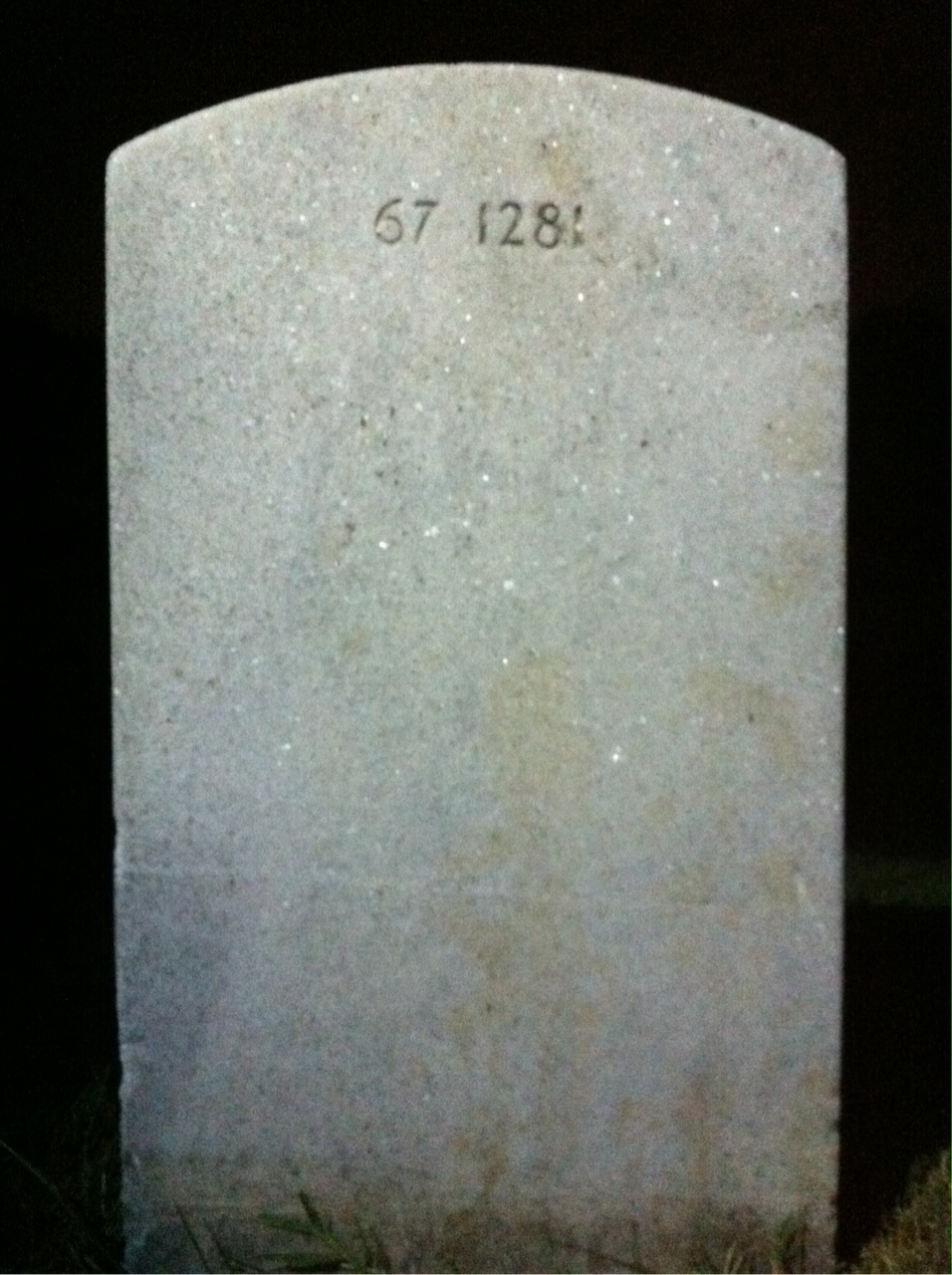 Back of headstone — David Asher