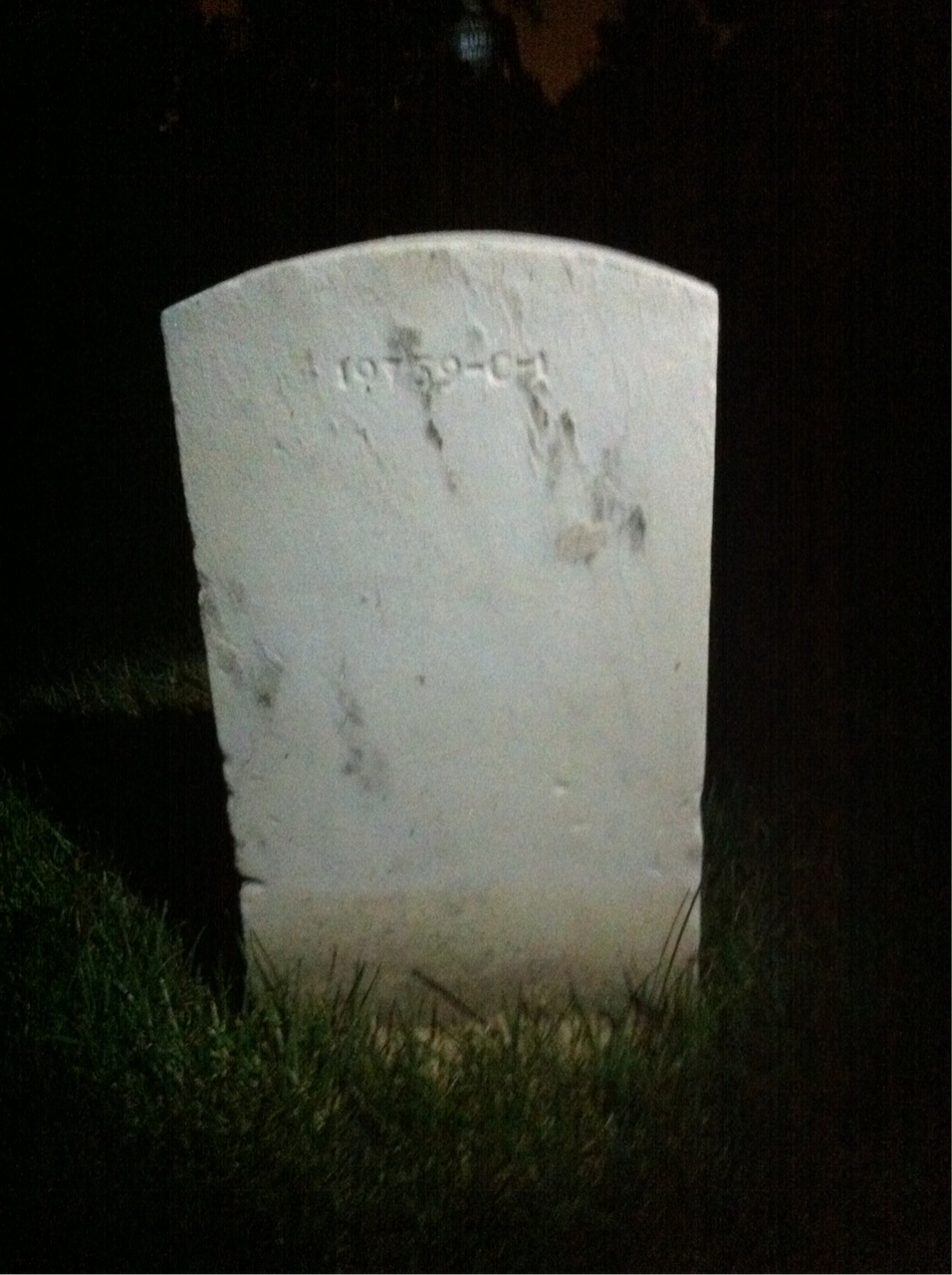Back of headstone — Henry Moller