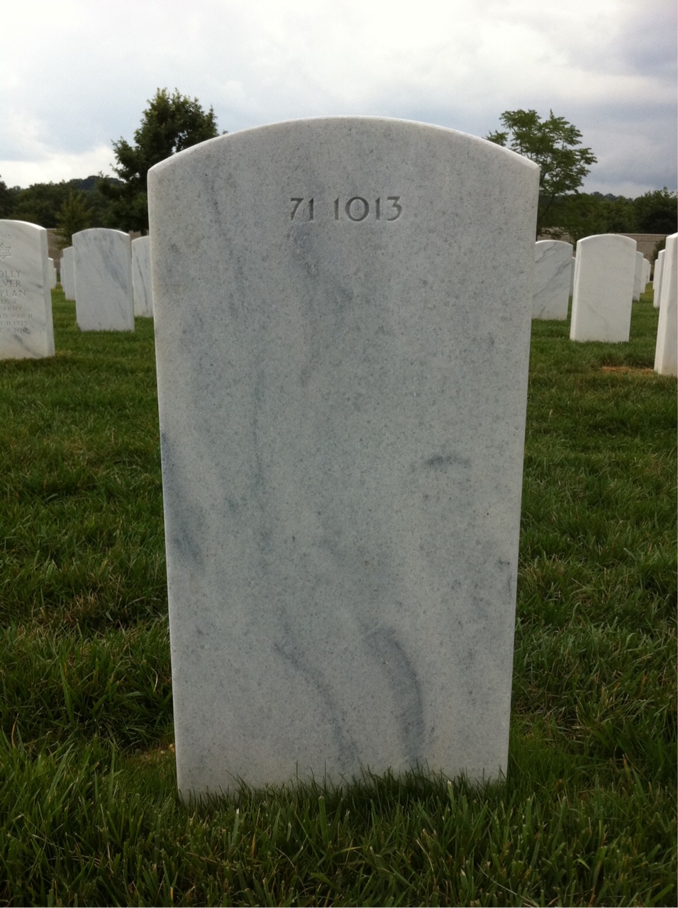 Back of headstone — Wesley Dale Frederick