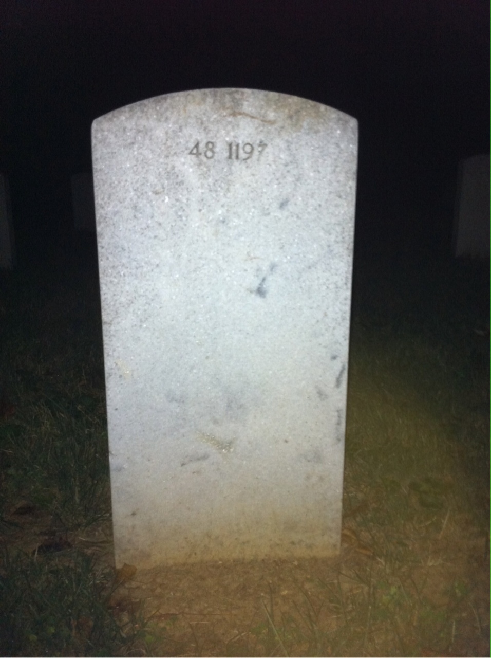 Back of headstone — Dollie Aleshire