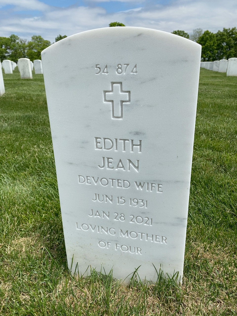 Back of headstone — Stanley Shelton