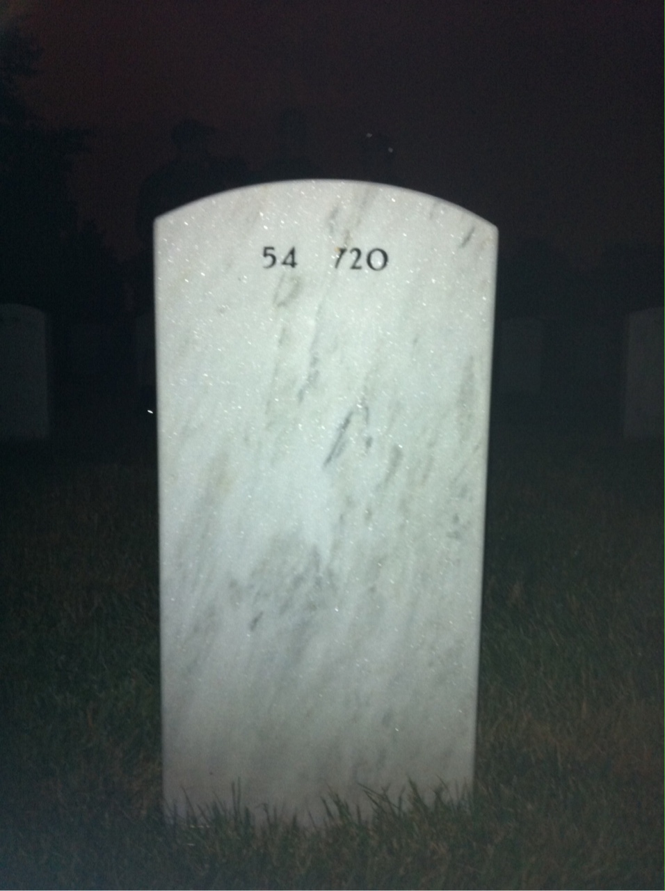 Back of headstone — Ernest Stewart