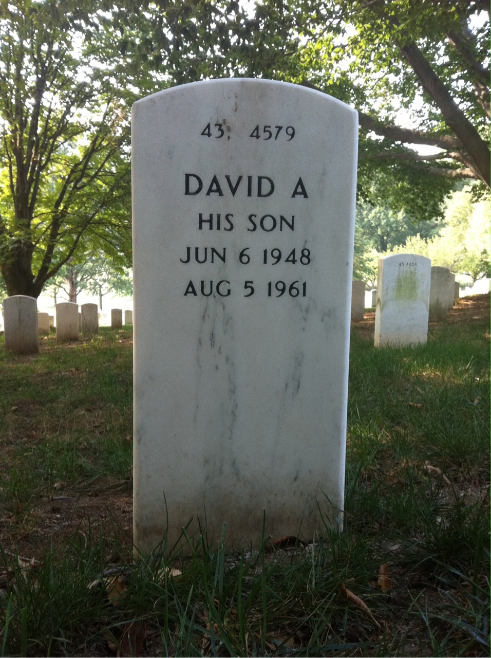 Back of headstone — John Foster