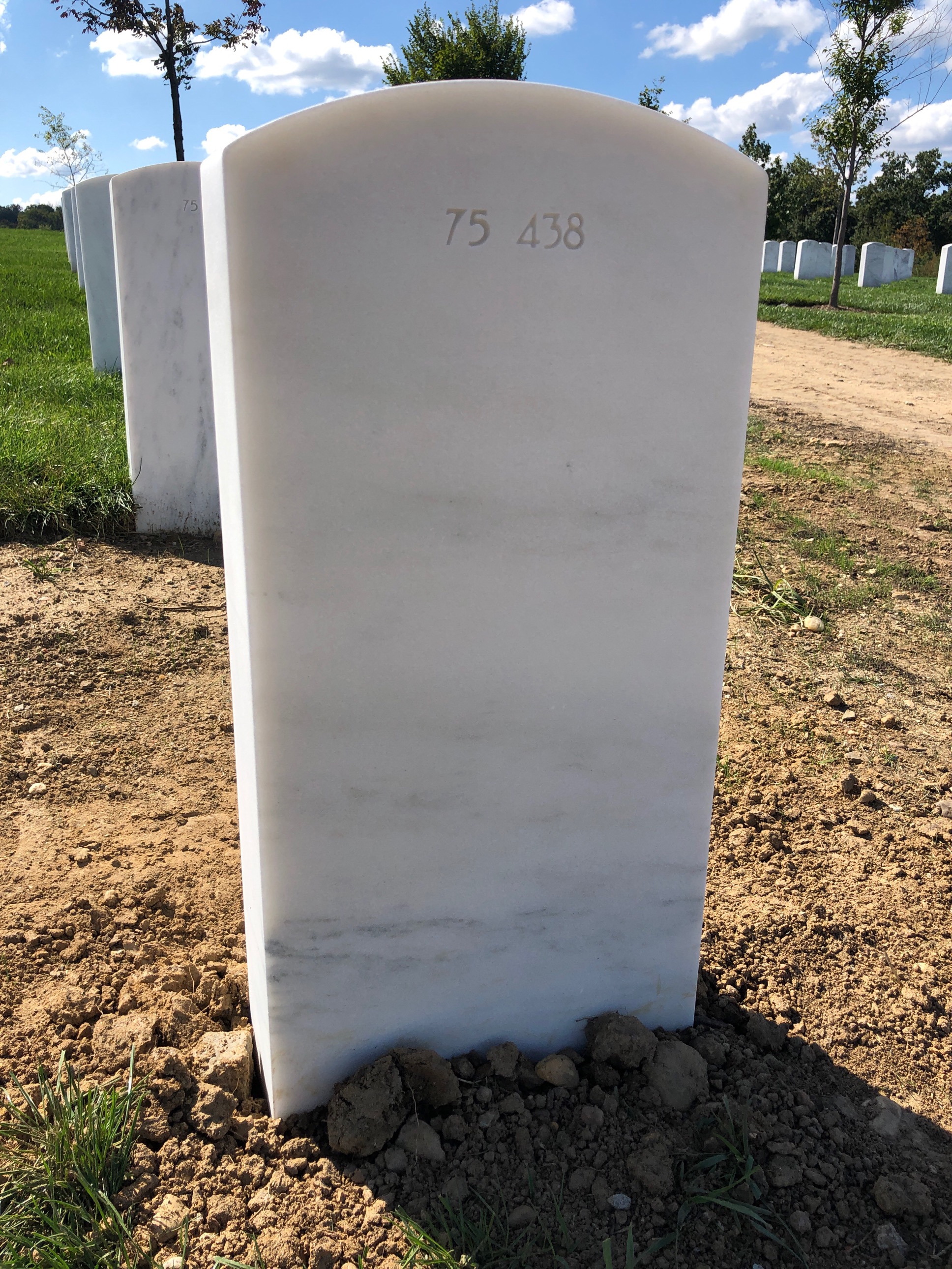 Back of headstone — James G Dissel