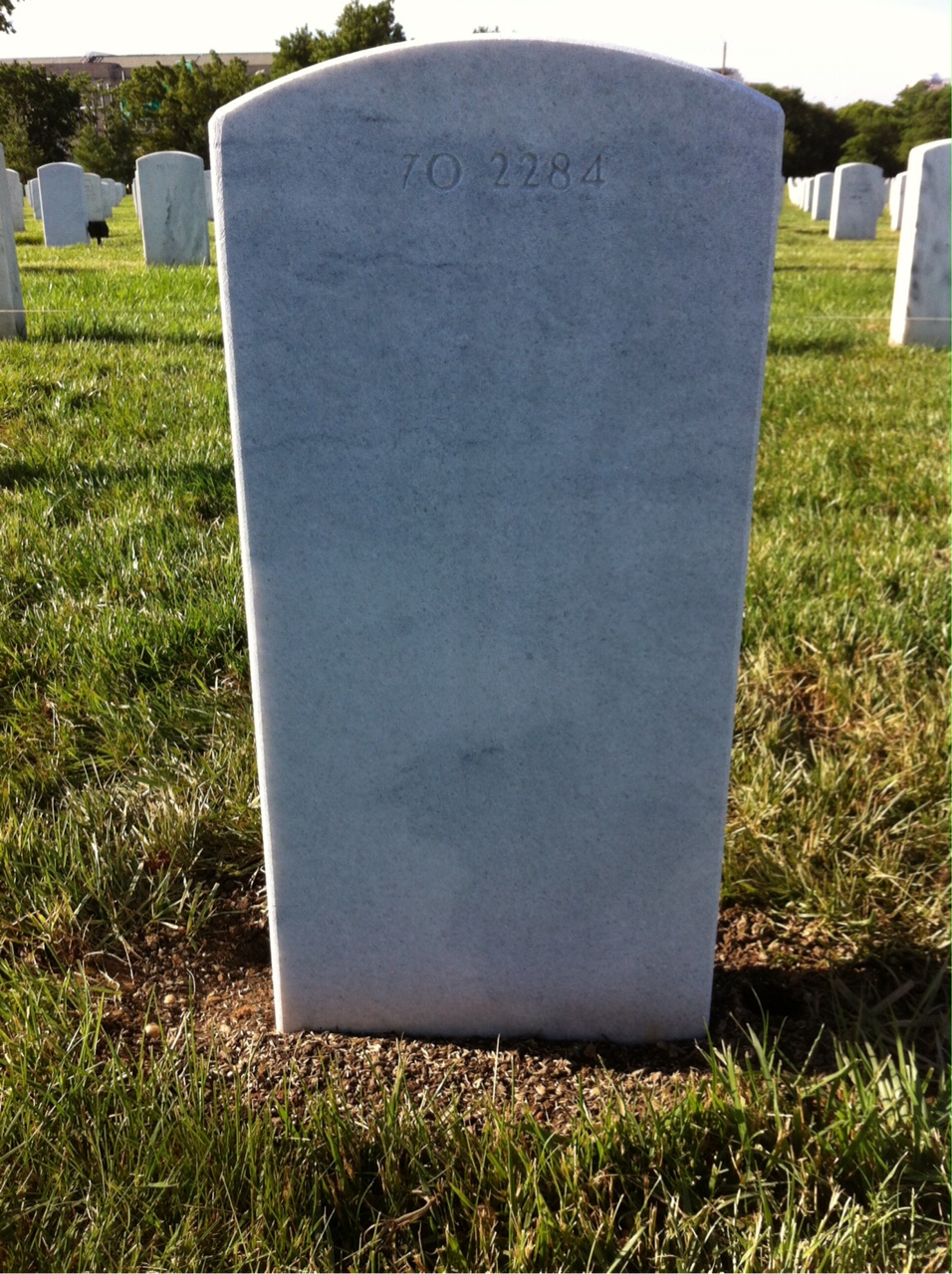 Back of headstone — Wallace Mucci