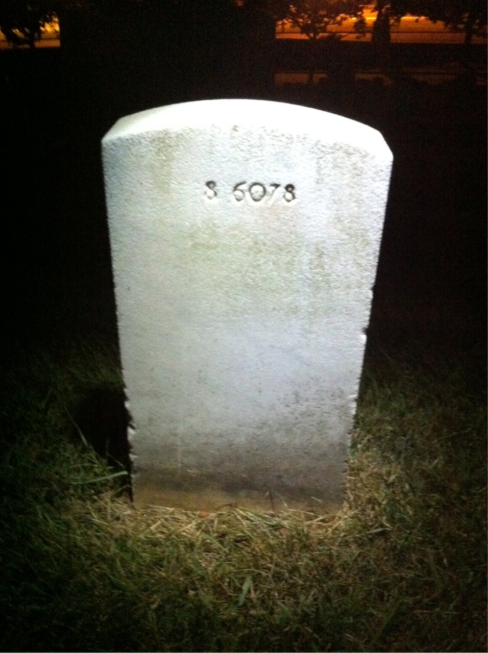 Back of headstone — Frederick Abel