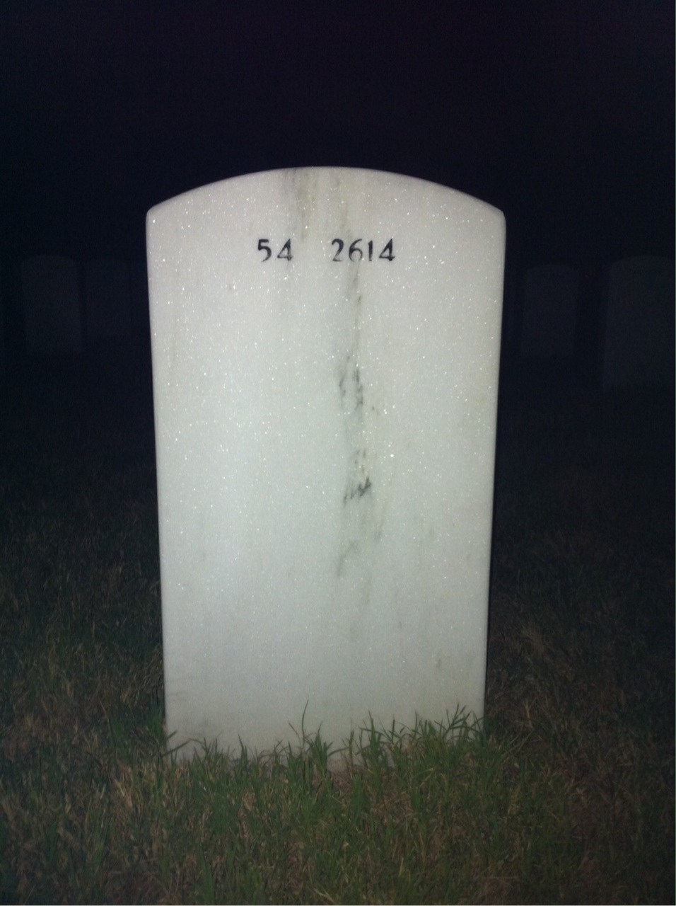 Back of headstone — Donald Simpkins