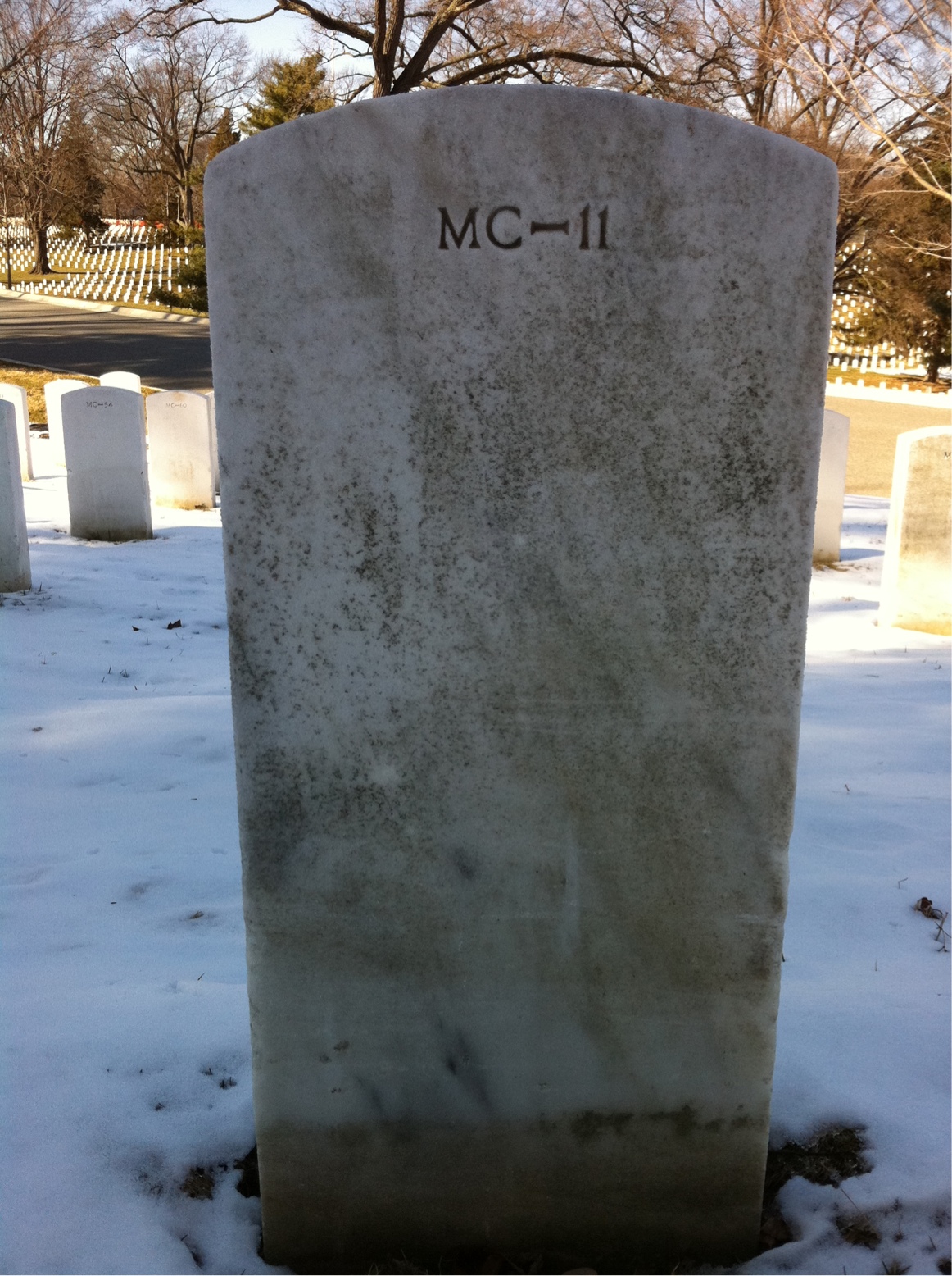 Back of headstone — Roger Blake