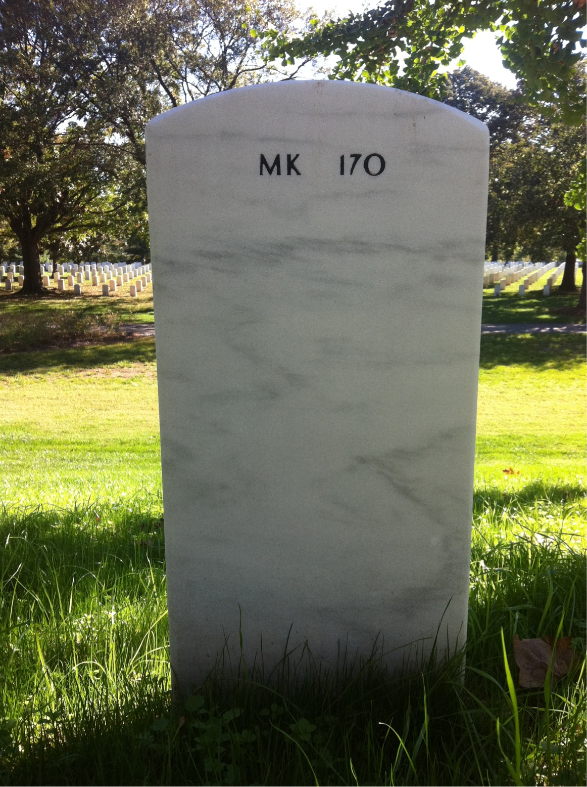 Back of headstone — James Fox
