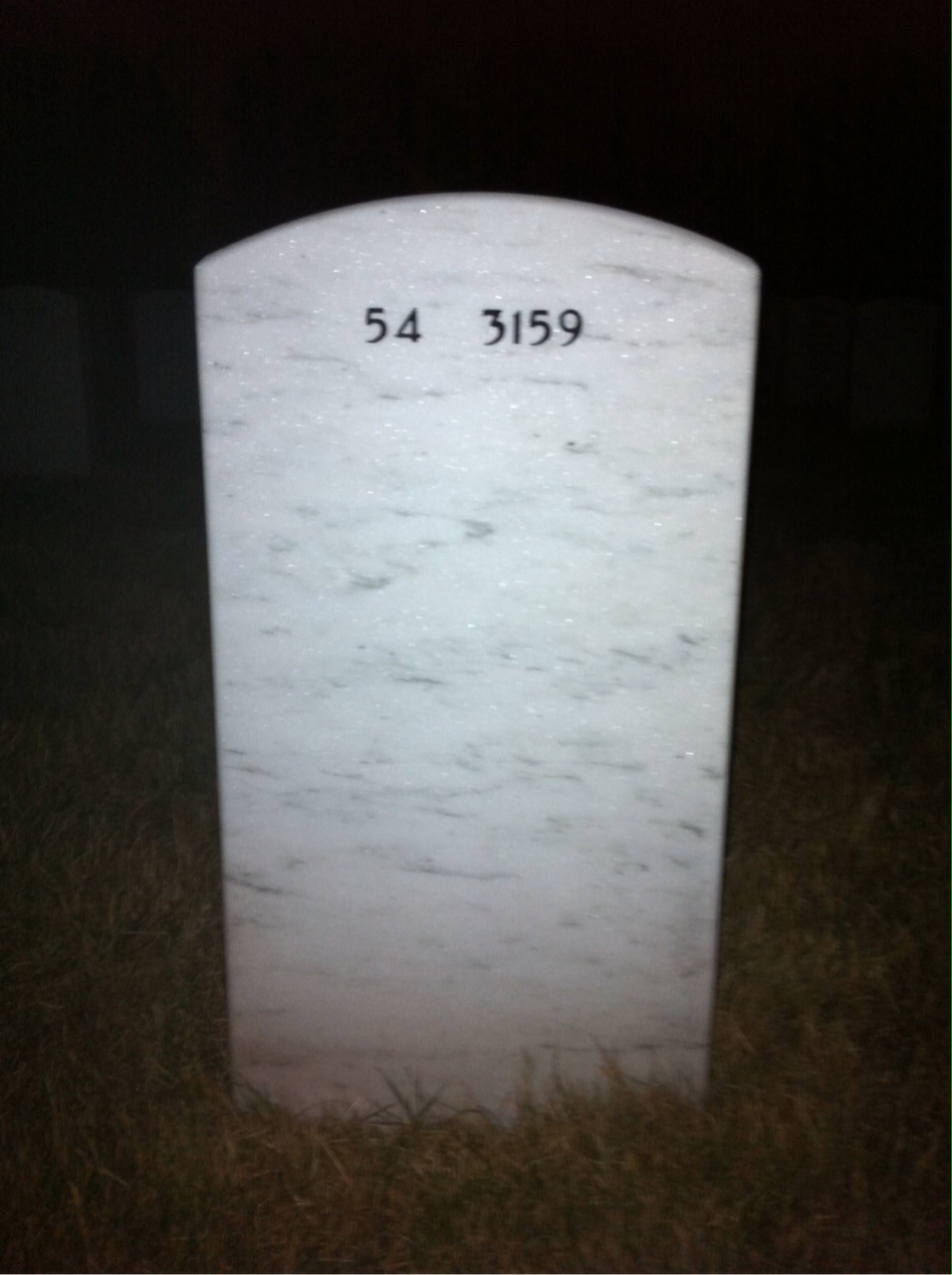 Back of headstone — Richard Lindo