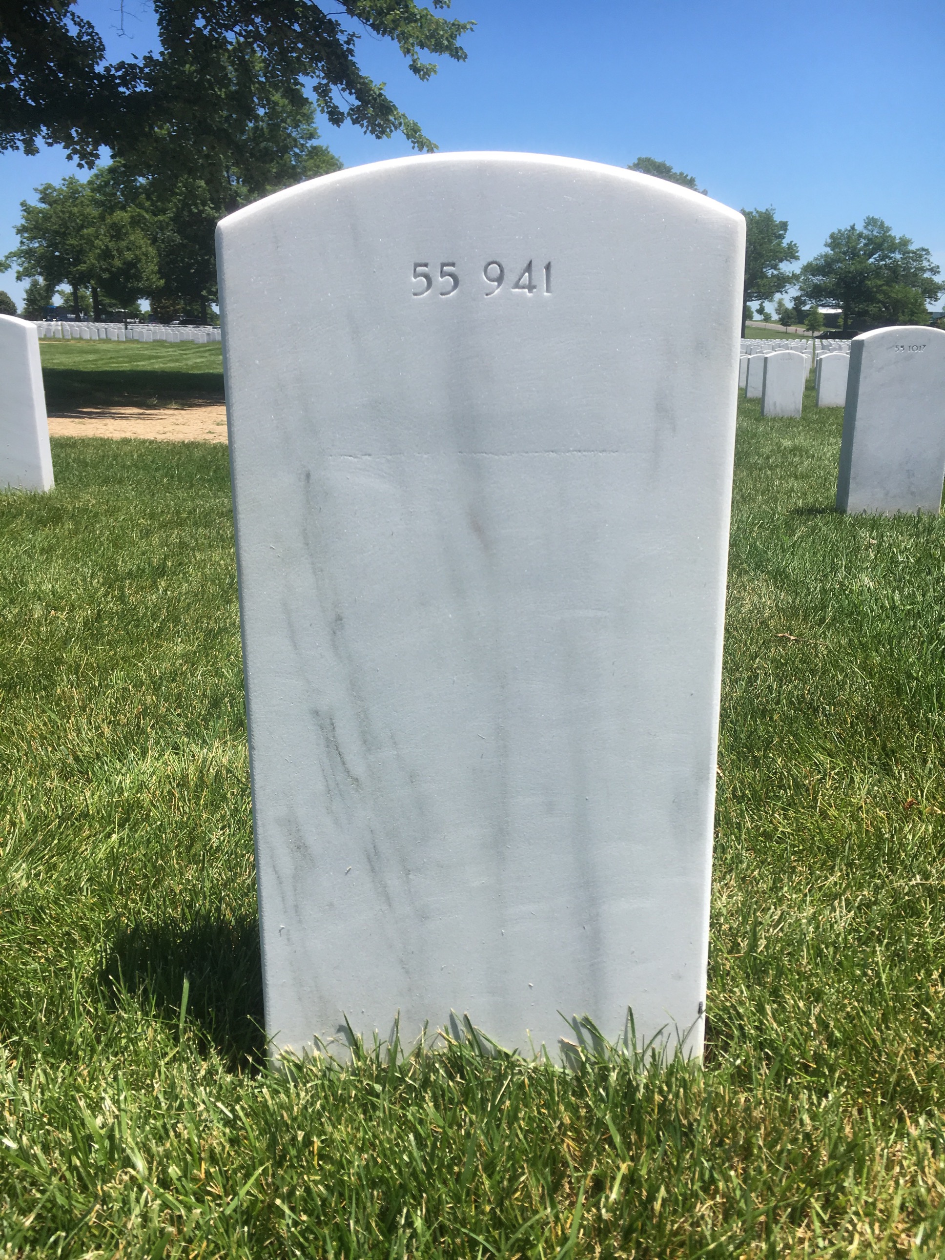 Back of headstone — Clarence Moran