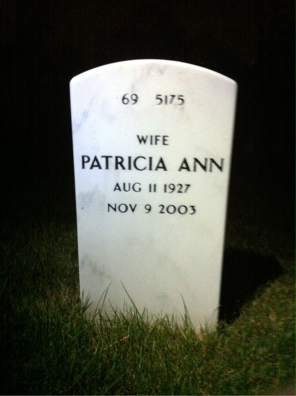 Back of headstone — Donald Redfern